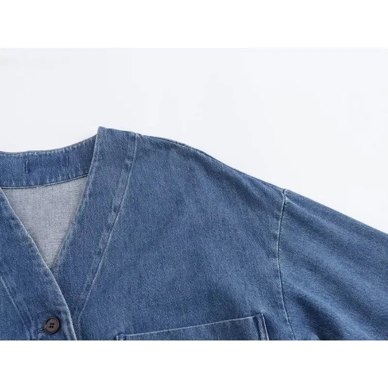 Annabelle | Top de Denim de Algodão