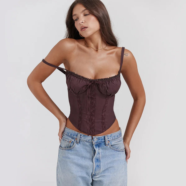 Ariana | Top com Alças Brilhantes