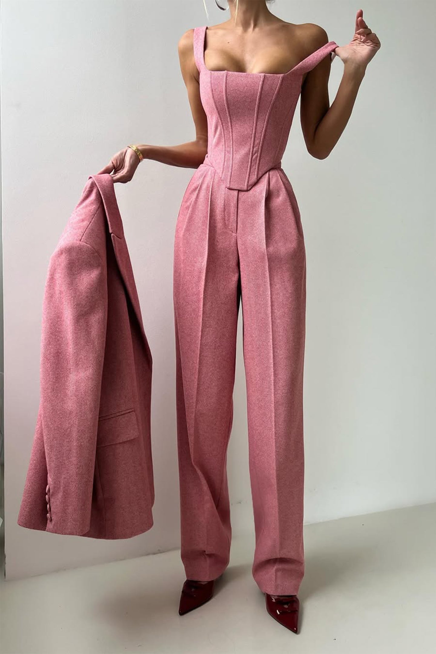 Grace | Conjunto de três peças com blazer de duplo botão