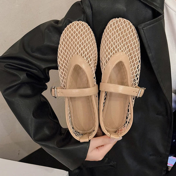 Remi | Ballerinas Arejadas com Alça Ajustável