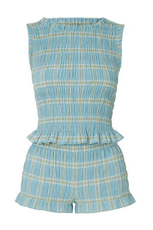 Zamirah | Conjunto de Top Cropped com Rendas Plissadas