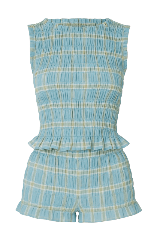 Zamirah | Conjunto de Top Cropped com Rendas Plissadas